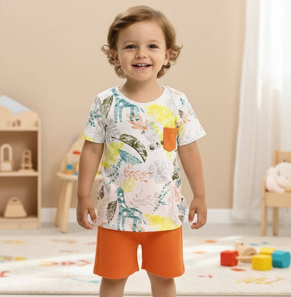 Изображение товара Детский летний комплект футболка и шорты Deiko Baby 80 хлопок Турция