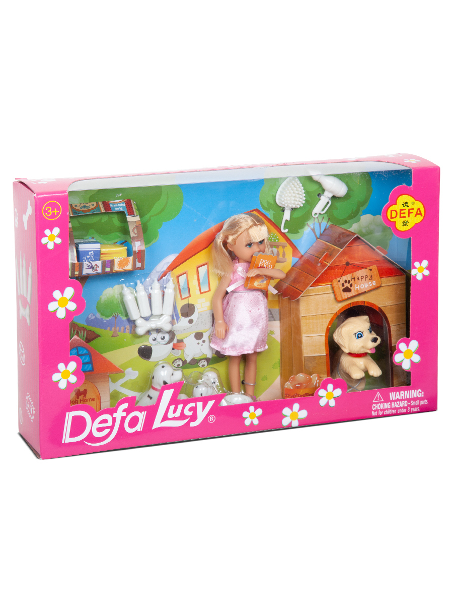 Кукла классическая Defa Lucy Любимый питомец собака 8281//розовый - фото 5