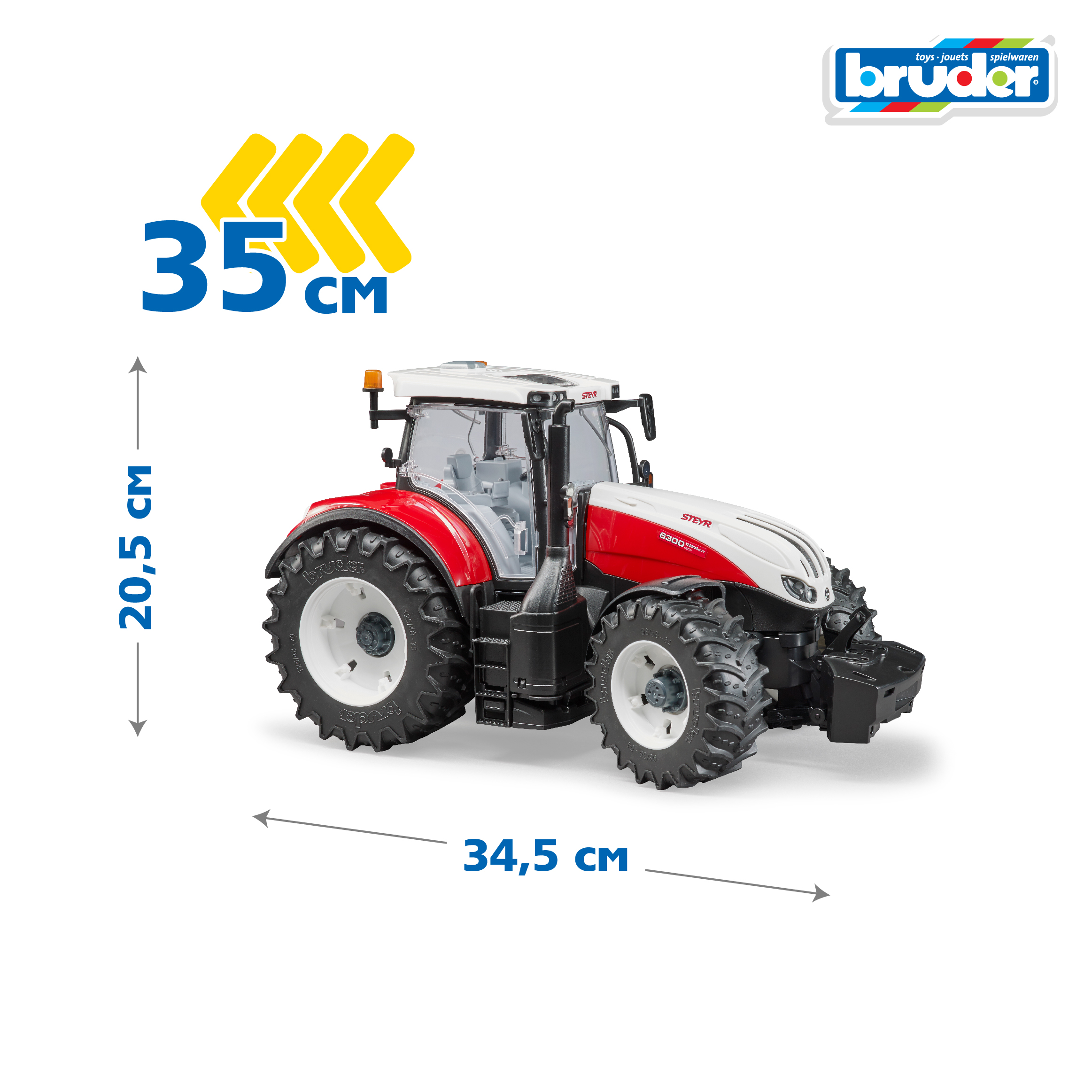 Трактор Bruder Steyr 6300 Terrus CVT 03-180 - фото 2