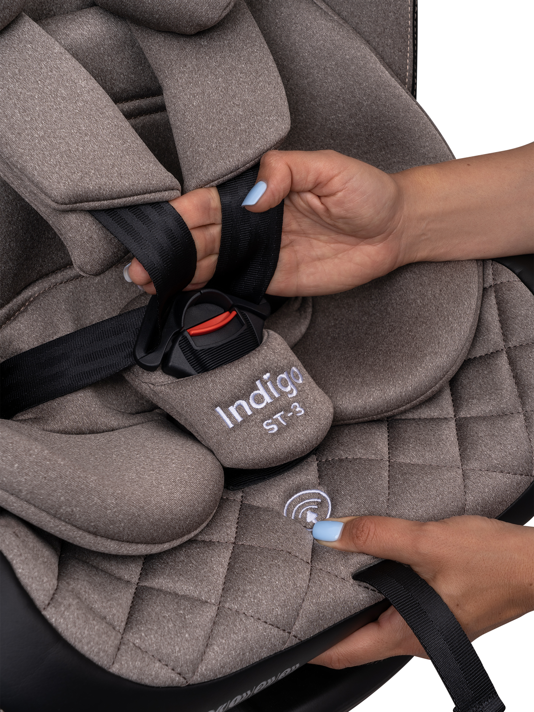 Автокресло Indigo Aero, бежевый Isofix 0+/1/2/3 (0-36 кг) - фото 20