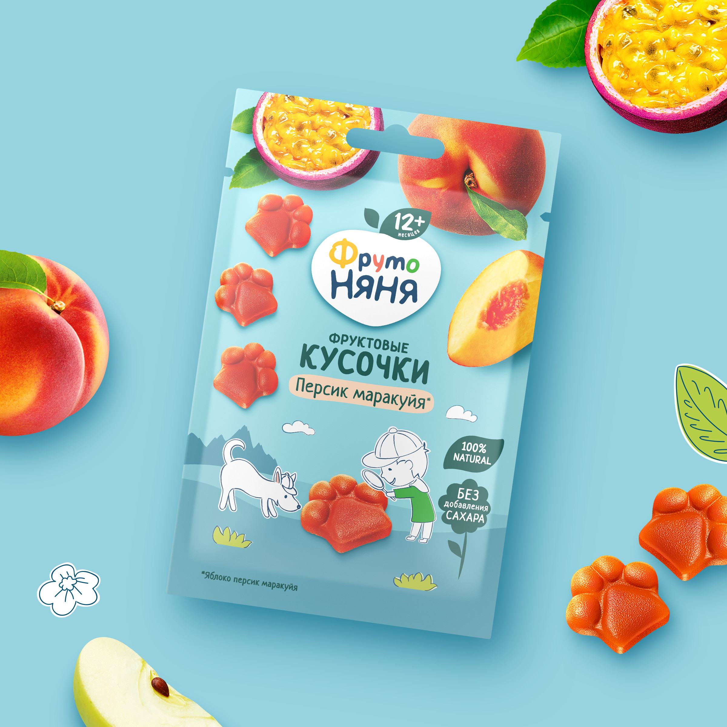 Фруктовые кусочки ФрутоНяня яблоко-персик-маракуйя с 12 мес 15 г - фото 6