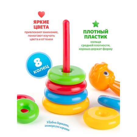 Игрушка Green Plast пирамидка Животные Заяц