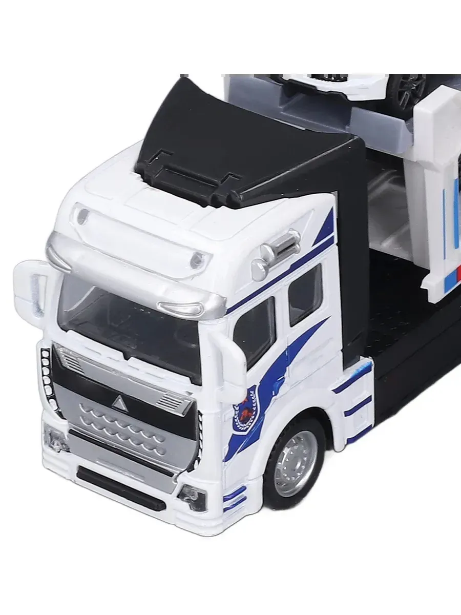 Автовоз CyberToy 6 полицейских машинок 80012 - фото 11