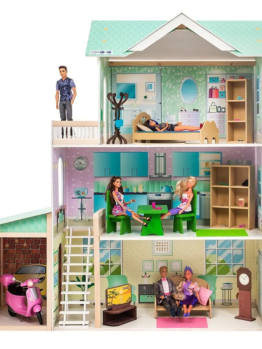 Домик для кукол PAREMO 118 см с мебелью PD318-13 - фото 12