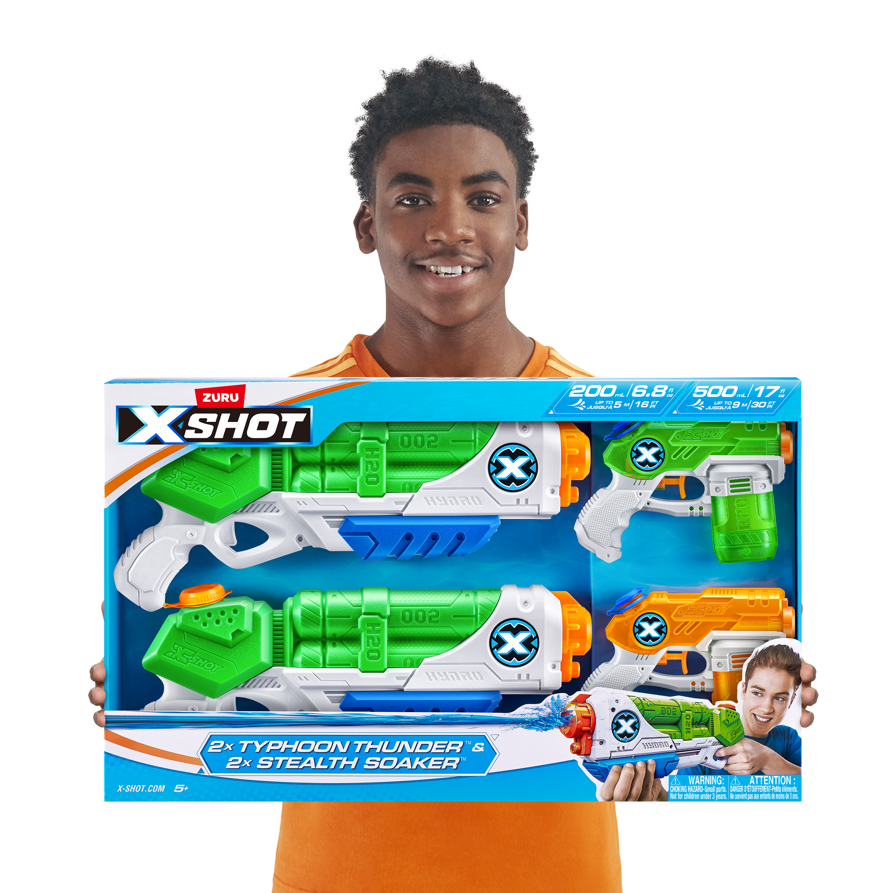 Бластер водный Zuru XSHOT  Water Ворфейс набор из 4 штук - фото 16