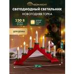 Ночник декоративный NEON-NIGHT Новогодняя горка в красном корпусе тепло-белое свечение