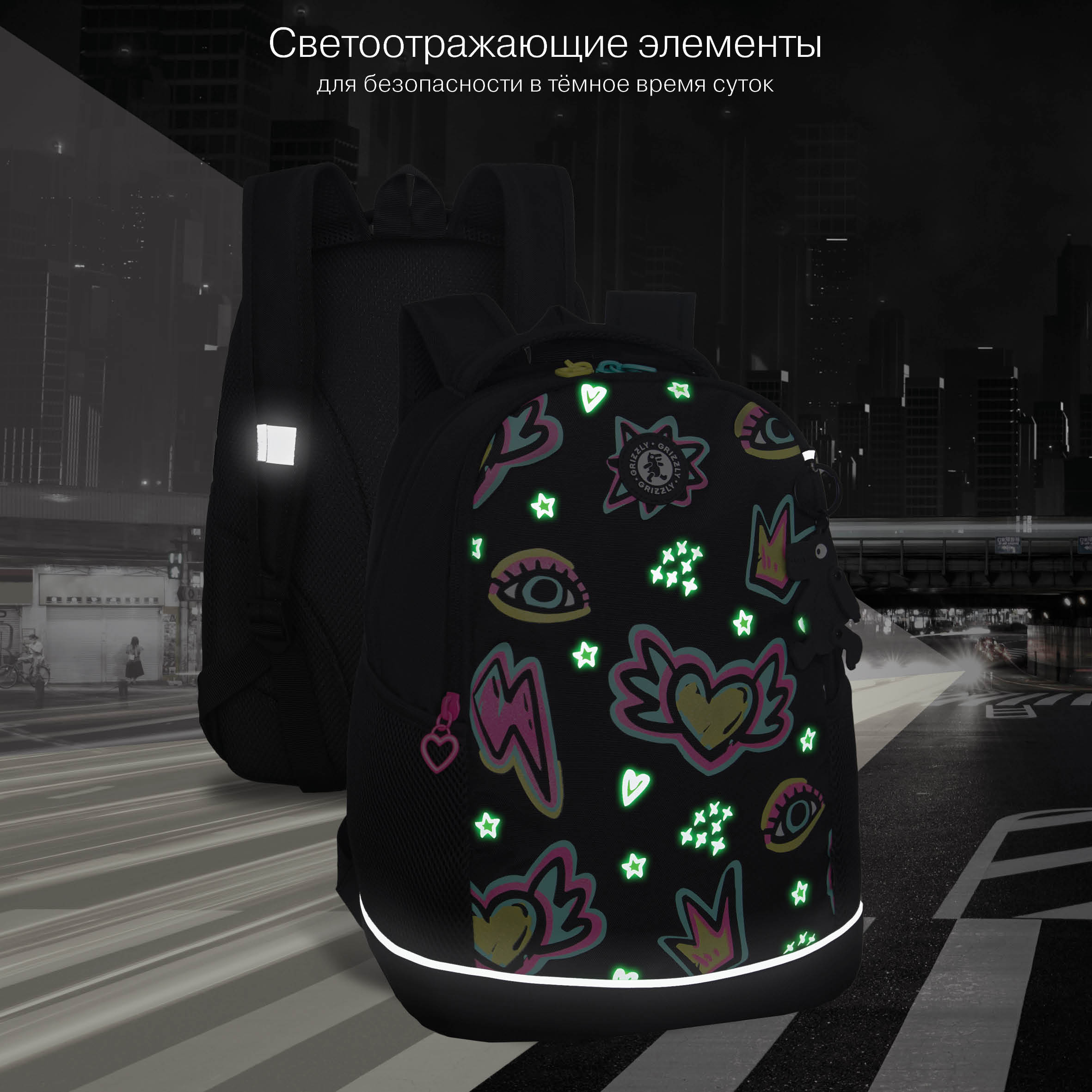 Рюкзак Grizzly Принт - фото 10