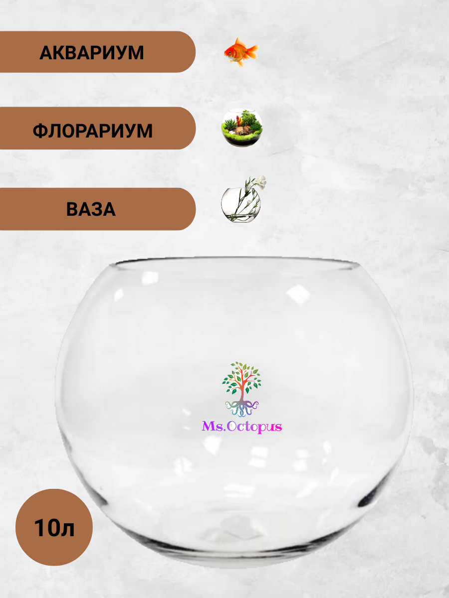 Аквариум Ms.Octopus шар 10 л - фото 2