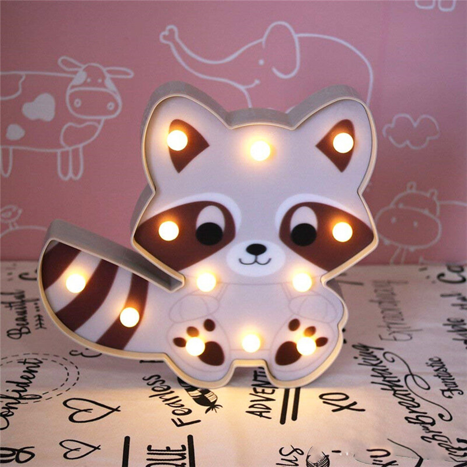 Ночник-светильник MINI-TOYS «Енотик» 12*LED лампочек - фото 2