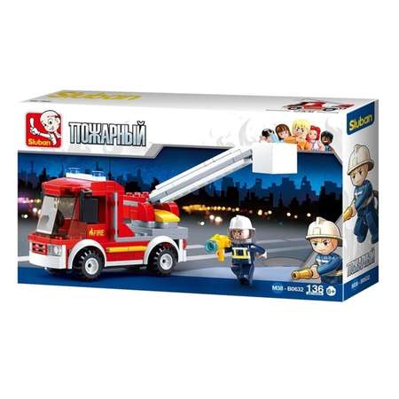 Конструктор SLUBAN Пожарная машина сборная игровая модель