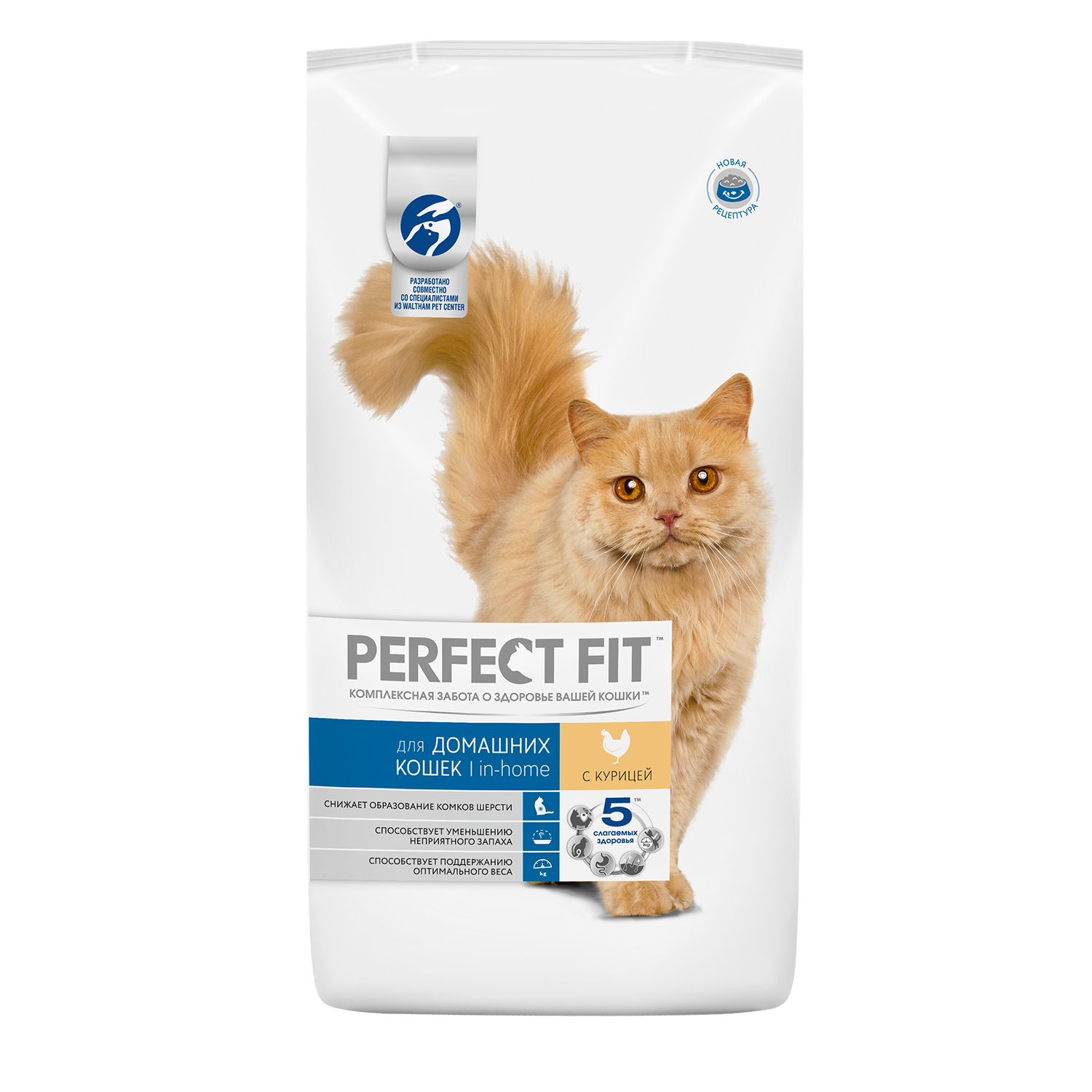 Корм сухой для кошек PerfectFit 3кг с курицей живущих в домашних условиях - фото 1