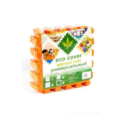 Коврики мягкие Eco cover Мягкий пол 33*33 Оранжевый
