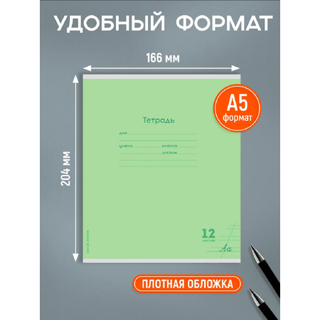 Тетрадь Prof-Press косая линейка 12 лист. 10 шт.