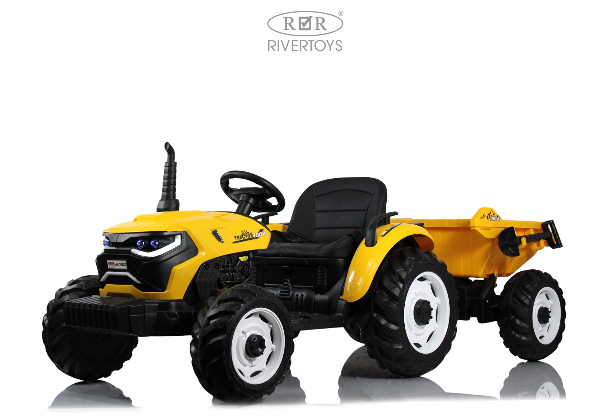 Электромобиль RIVERTOYS М505БХ-YELLOW С пультом ДУ - фото 1