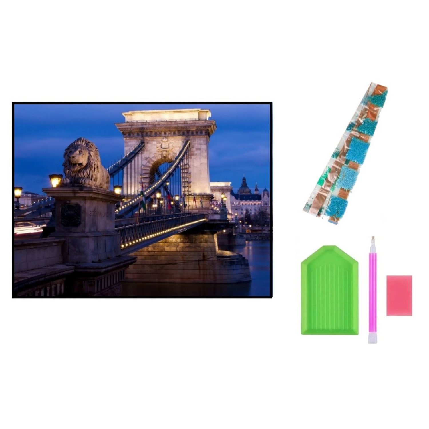 Алмазная мозаика Seichi Висячий мост - фото 3