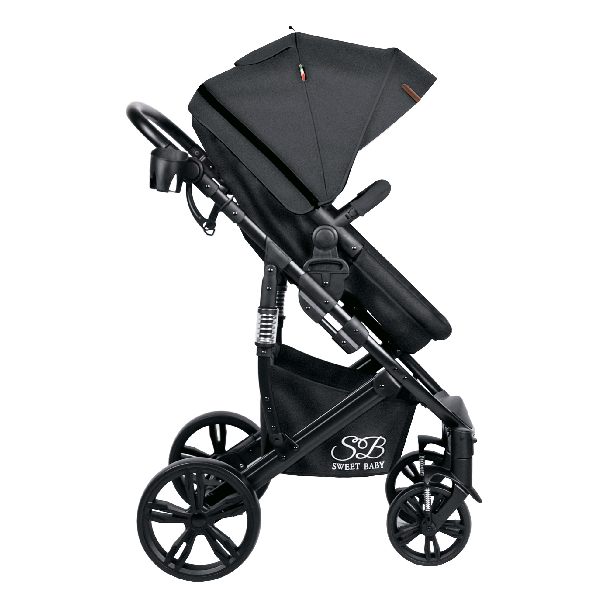 Коляска трансформер Sweet Baby Comfort black black - фото 2