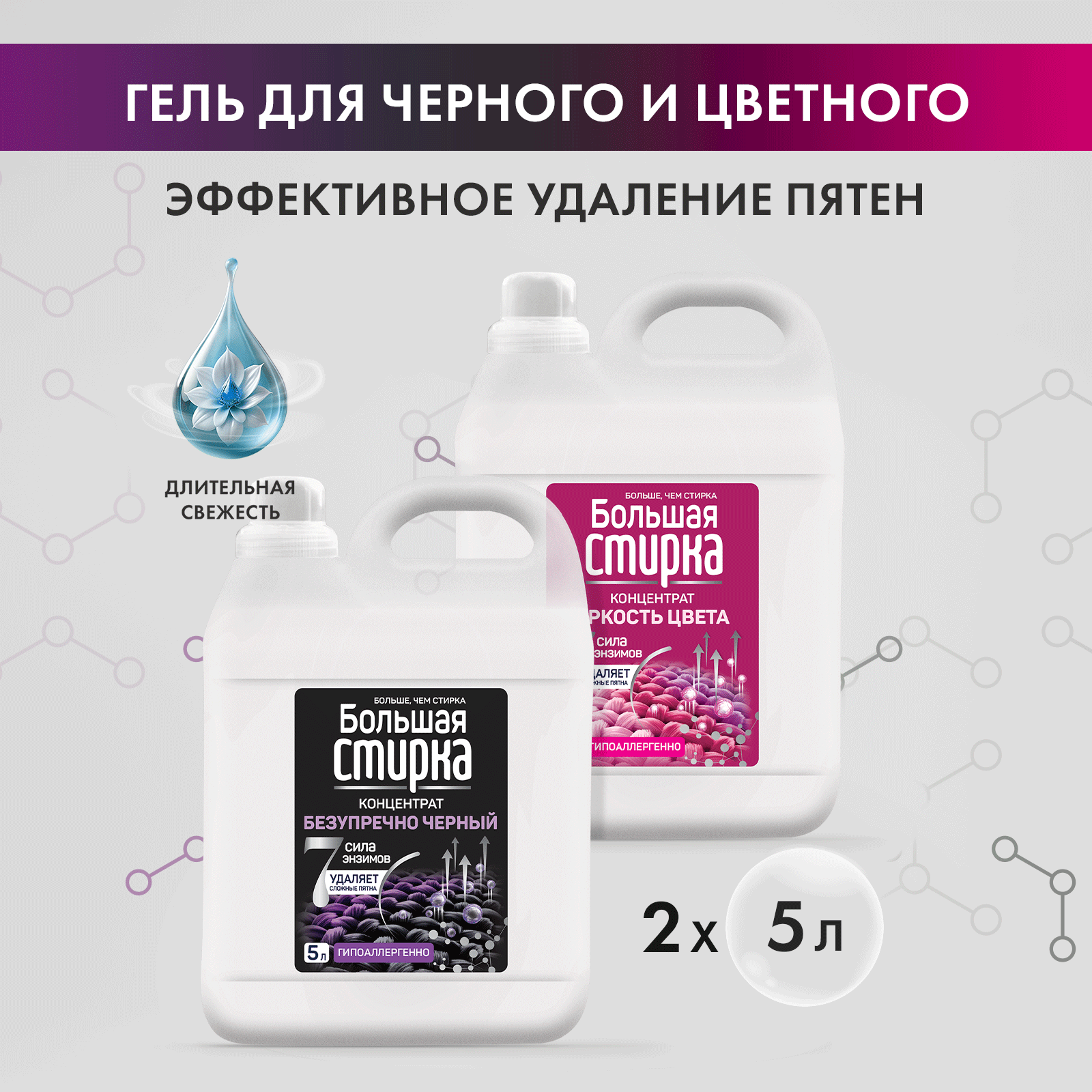 Гель для стирки Большая Стирка Black color - фото 13