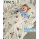 Плед Baby Nice Самолётики велсофт 100 x 140 см