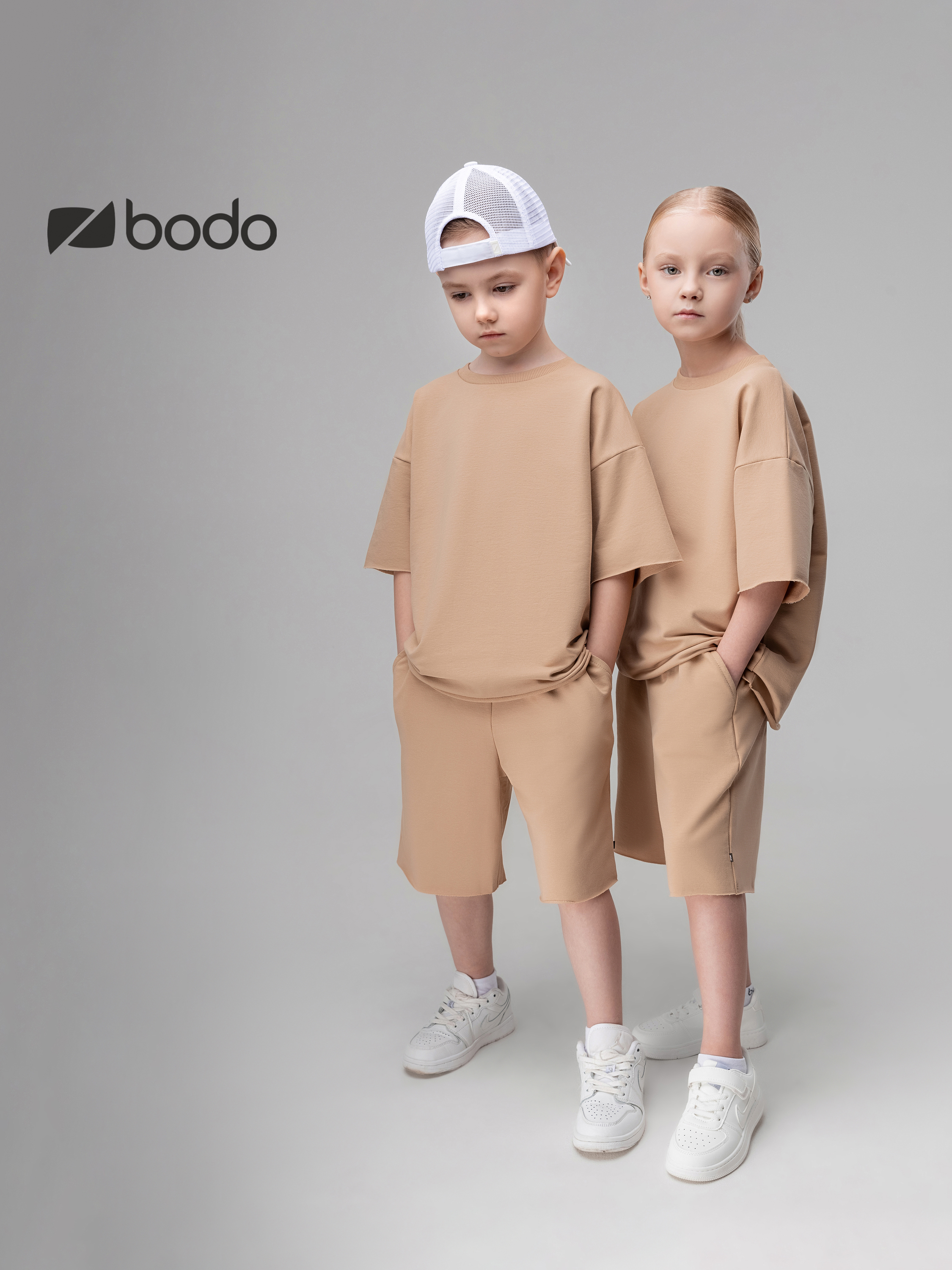 Футболка и шорты Bodo 11-289МU_бежевый - фото 2
