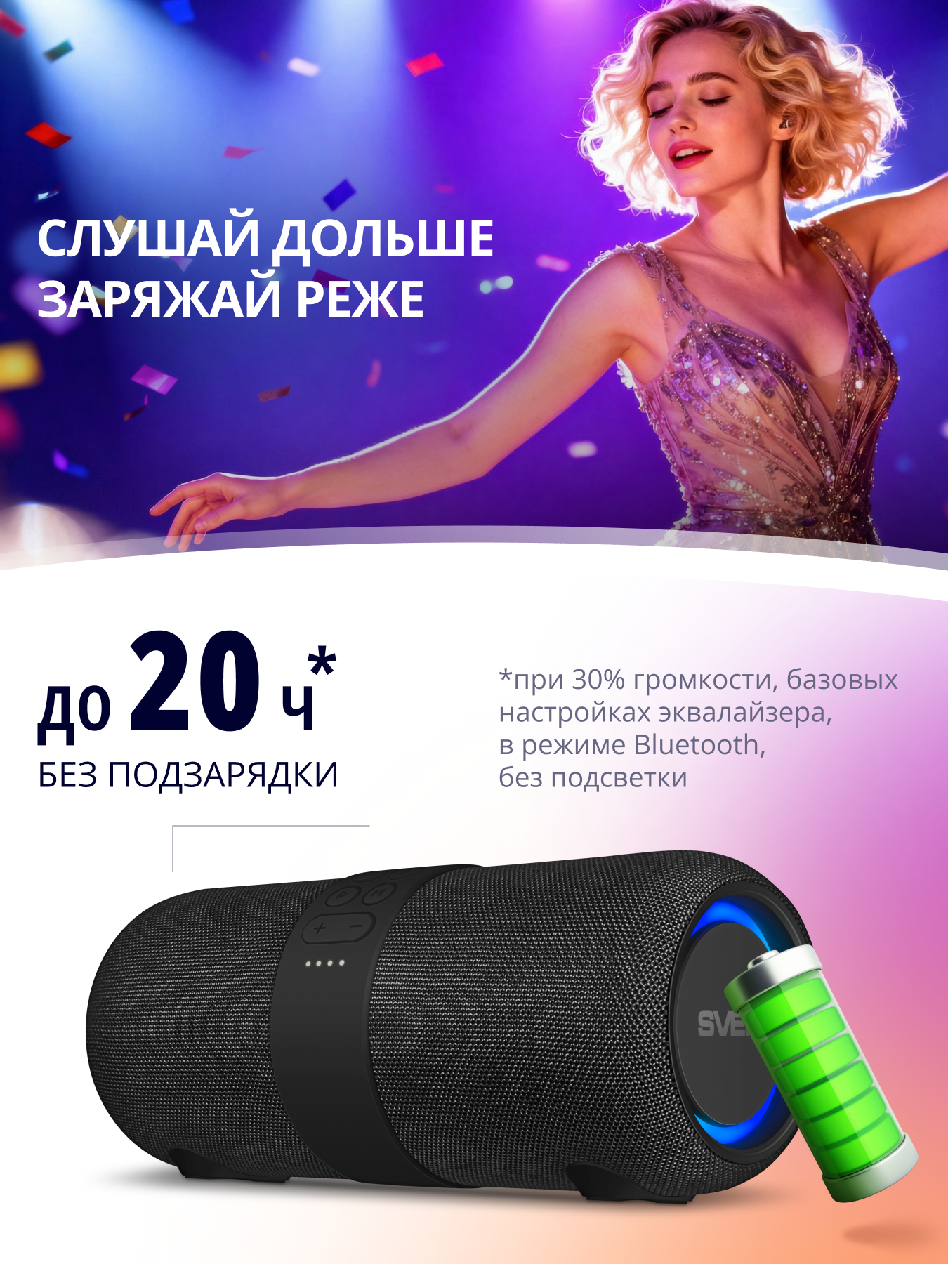 Колонка bluetooth SVEN PS-340 - фото 2