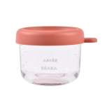 Контейнер для детского питания и молока BEABA 150 мл с крышкой, стекло коралловый