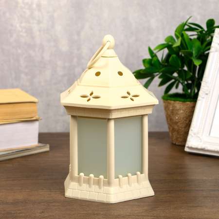 Ночник RISALUX с эффектом огня «Фонарь и пламя» LED белый