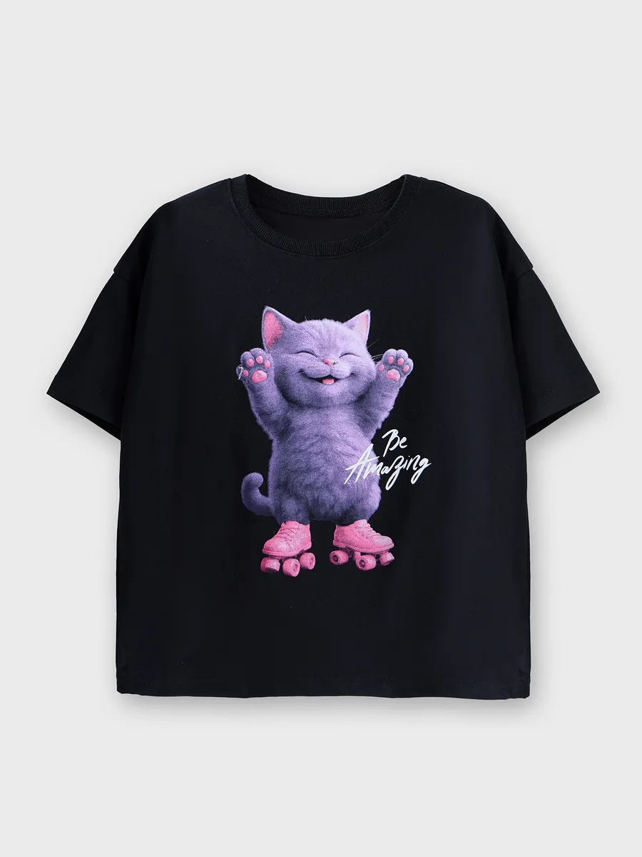 Футболка Mark Formelle (Марк Формэль) 117843/черный +печать4 - фото 5