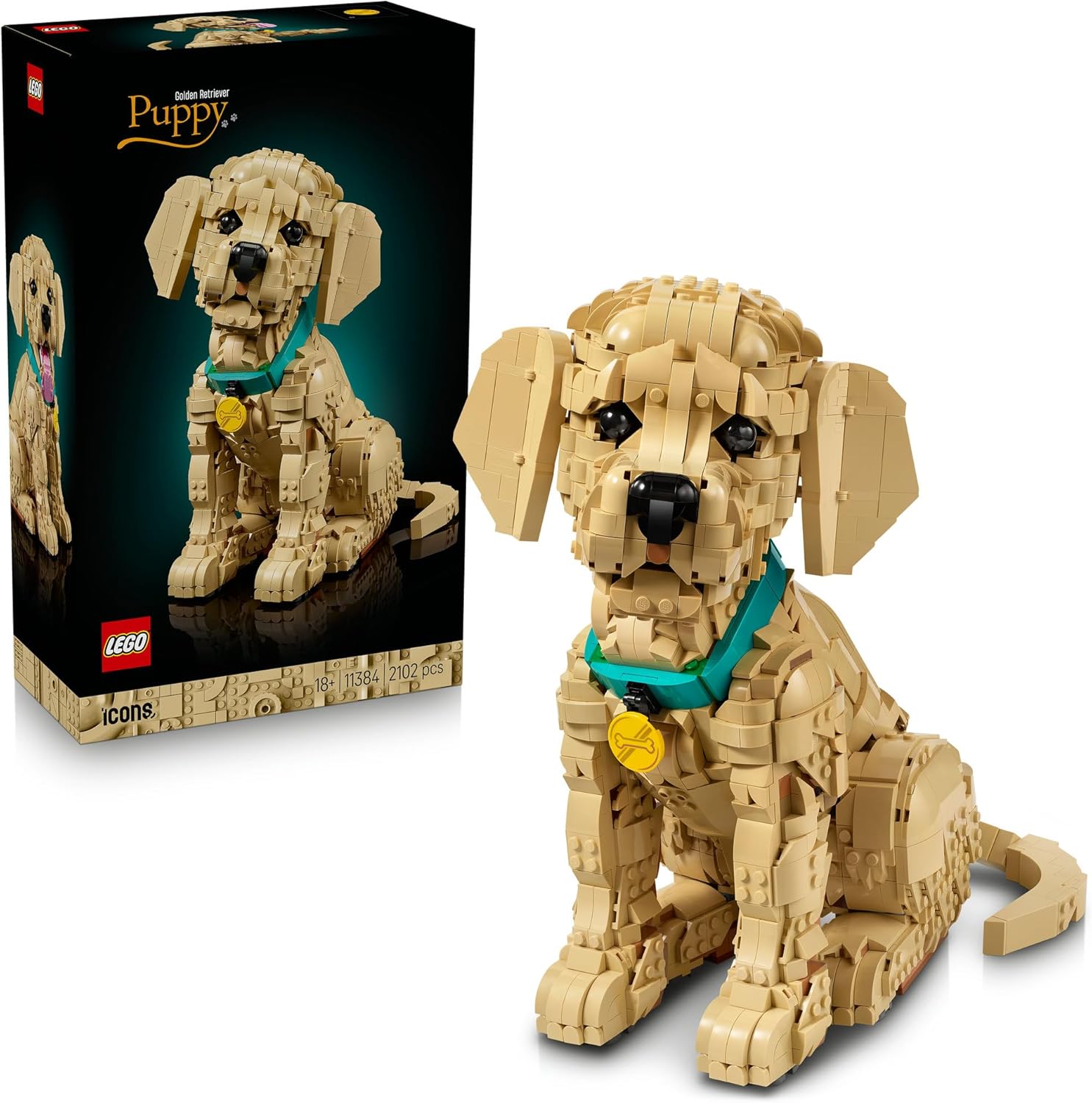 Конструктор LEGO Icons Золотистый щенок 2102 дет. - фото 1