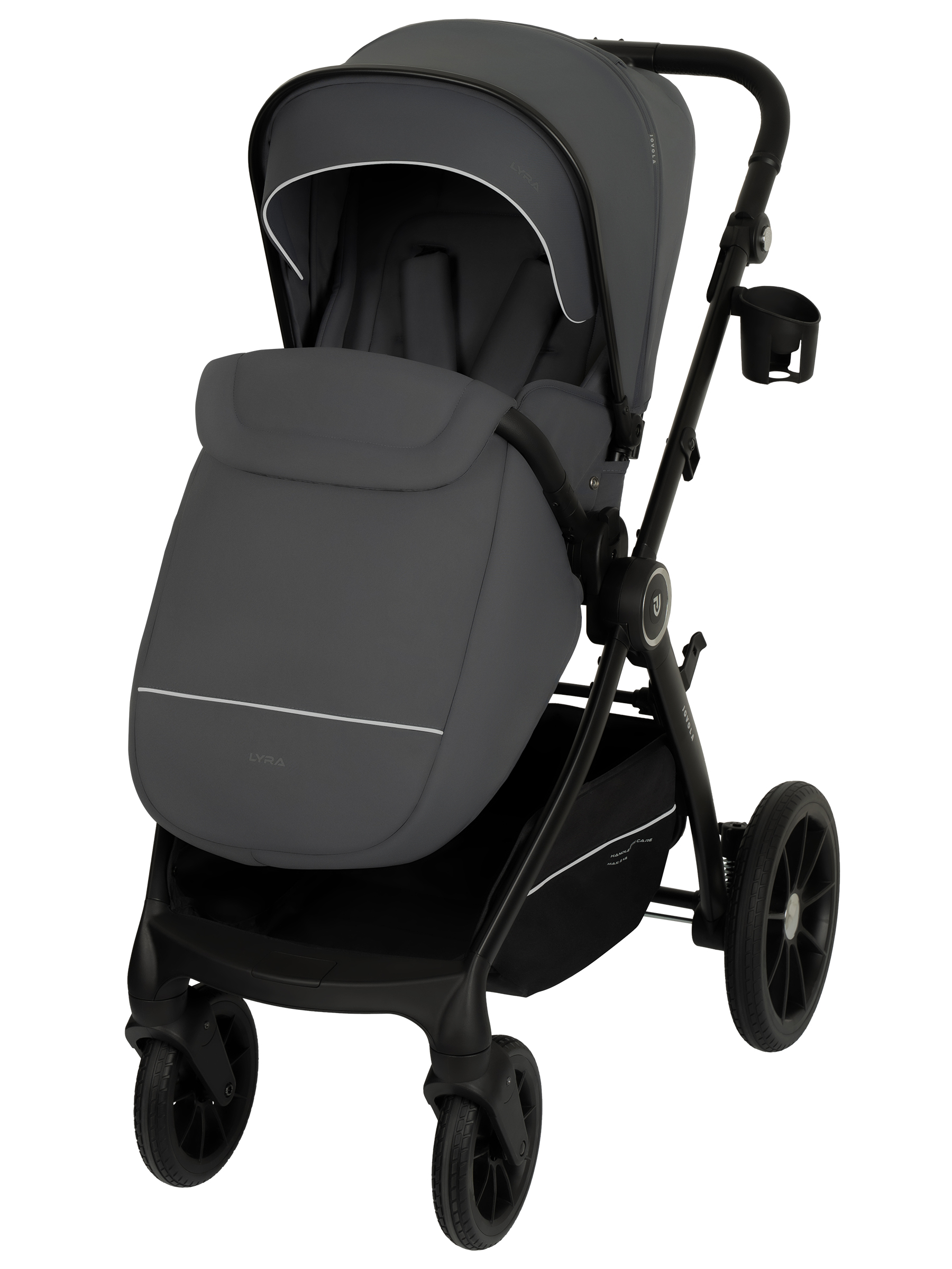 Коляска прогулочная JOVOLA LYRA серый - фото 14