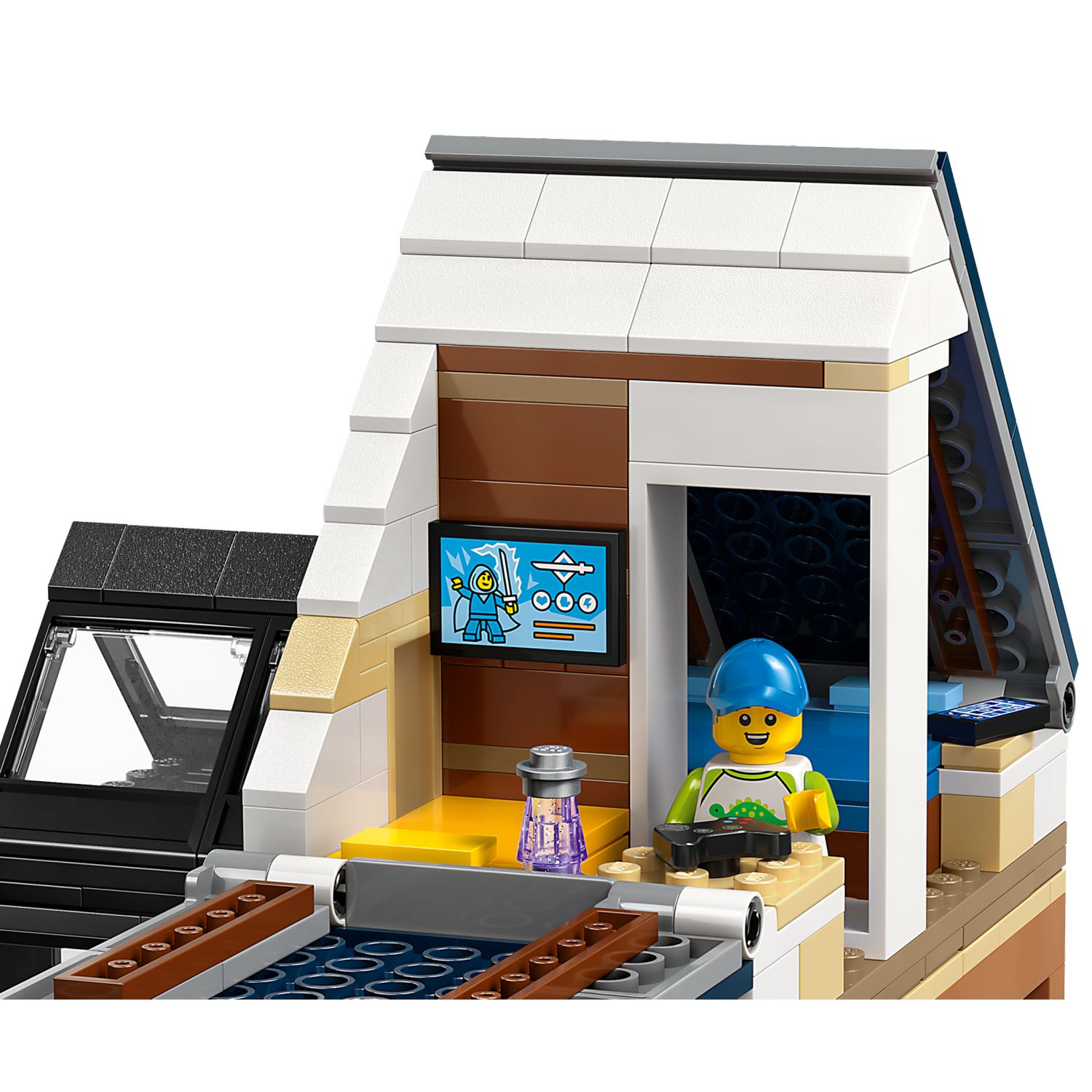 Конструктор LEGO City Family House and Electric Car блочный - фото 6