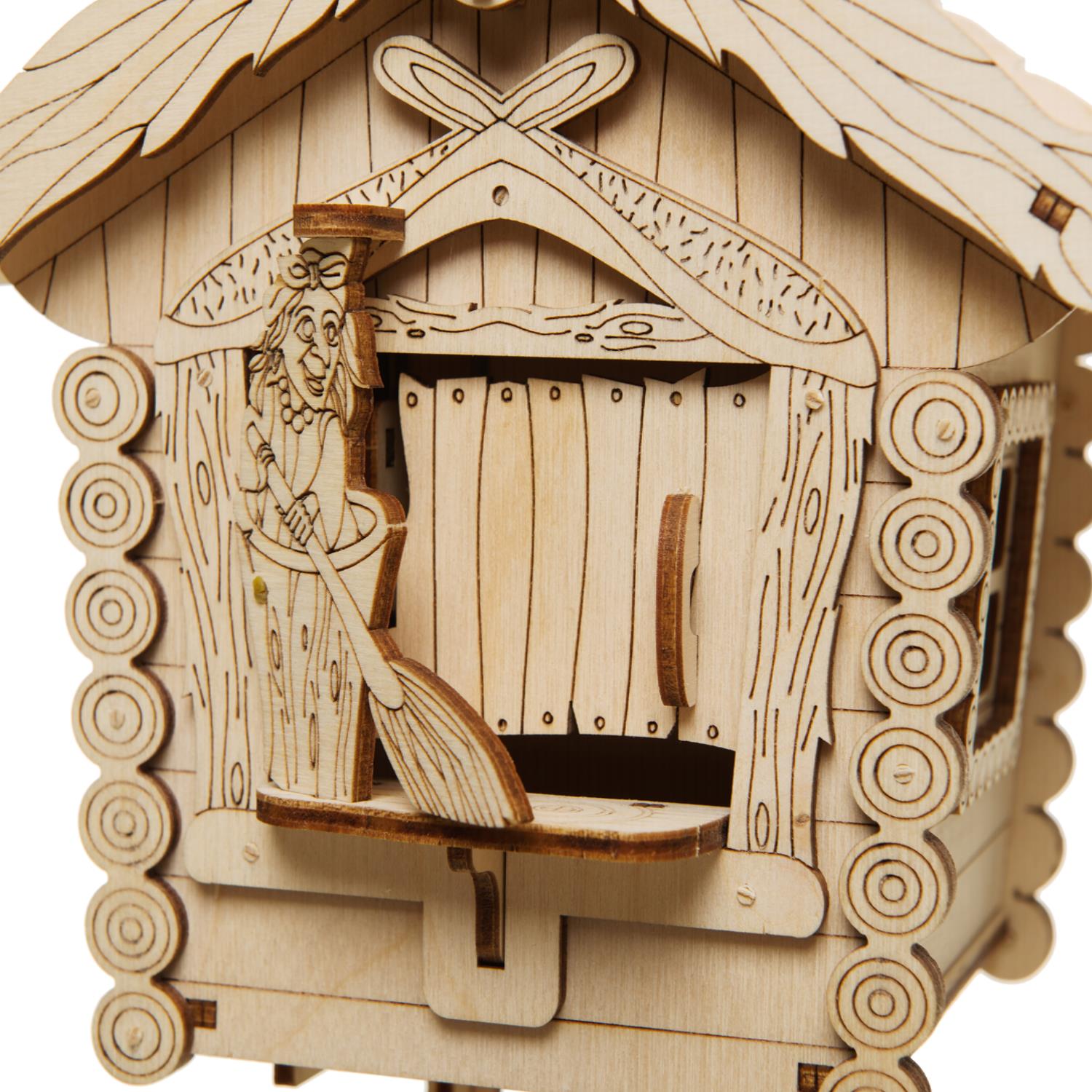 Конструктор TADIWOOD Копилка Избушка деревянный - фото 3