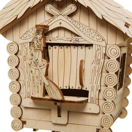 Конструктор TADIWOOD Копилка Избушка деревянный