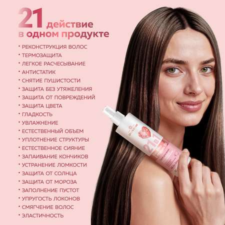 Спрей-реконструктор для волос 21 в 1 Green Mama восстанавливающий несмываемый by Aida 250 мл