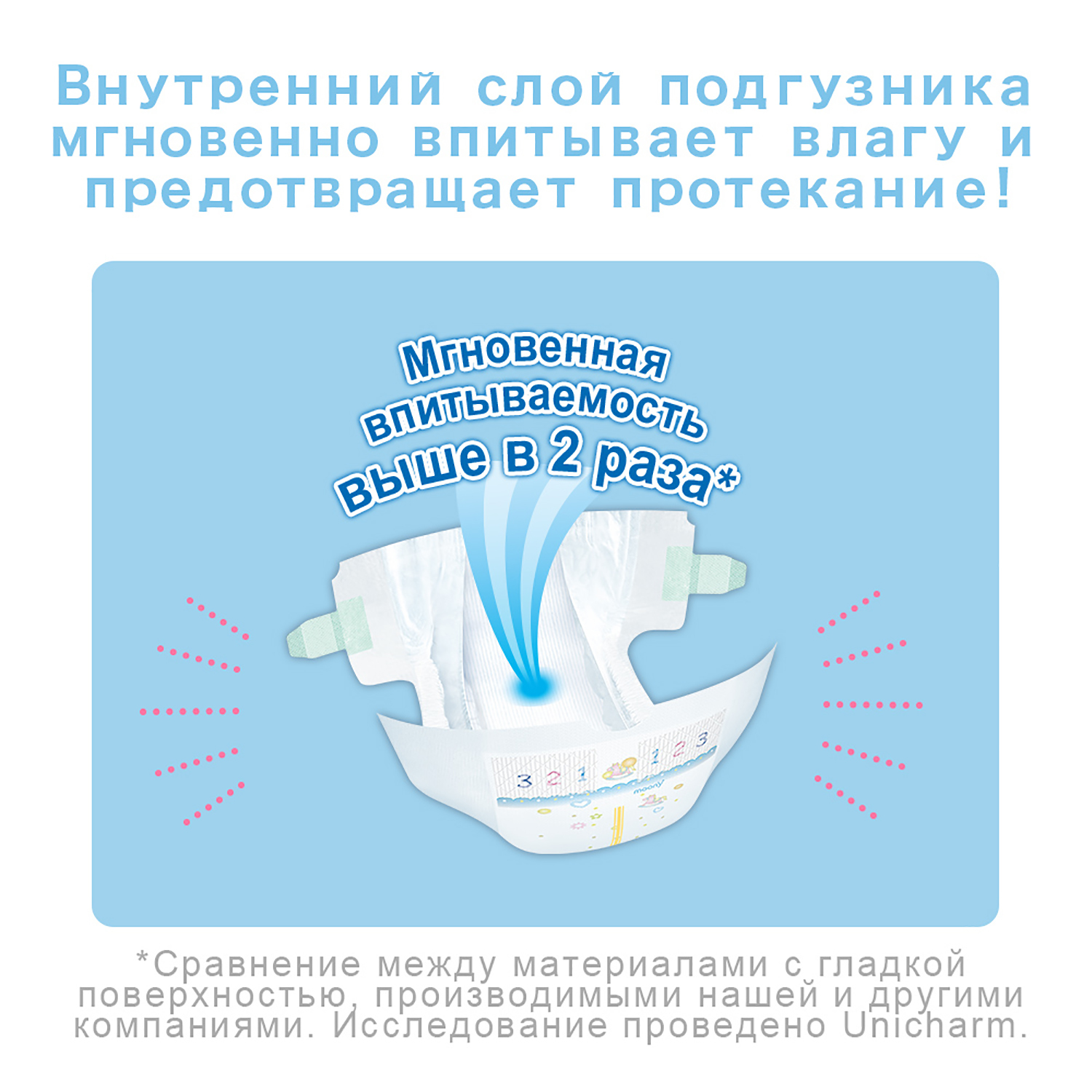 Подгузники Moony для новорожденных NB (до 5 кг) 90 шт. - фото 10