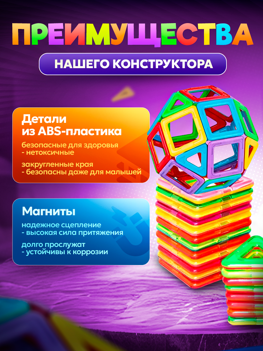 Конструктор BelliniToys магнитный - фото 2