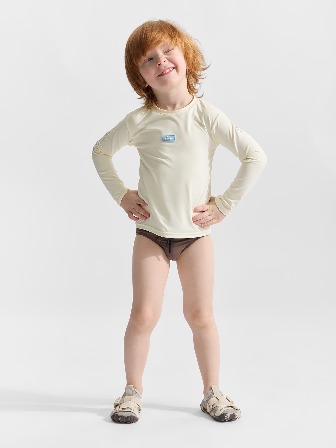 Футболка плавательная Happy Baby 50706-1_light milky - фото 1