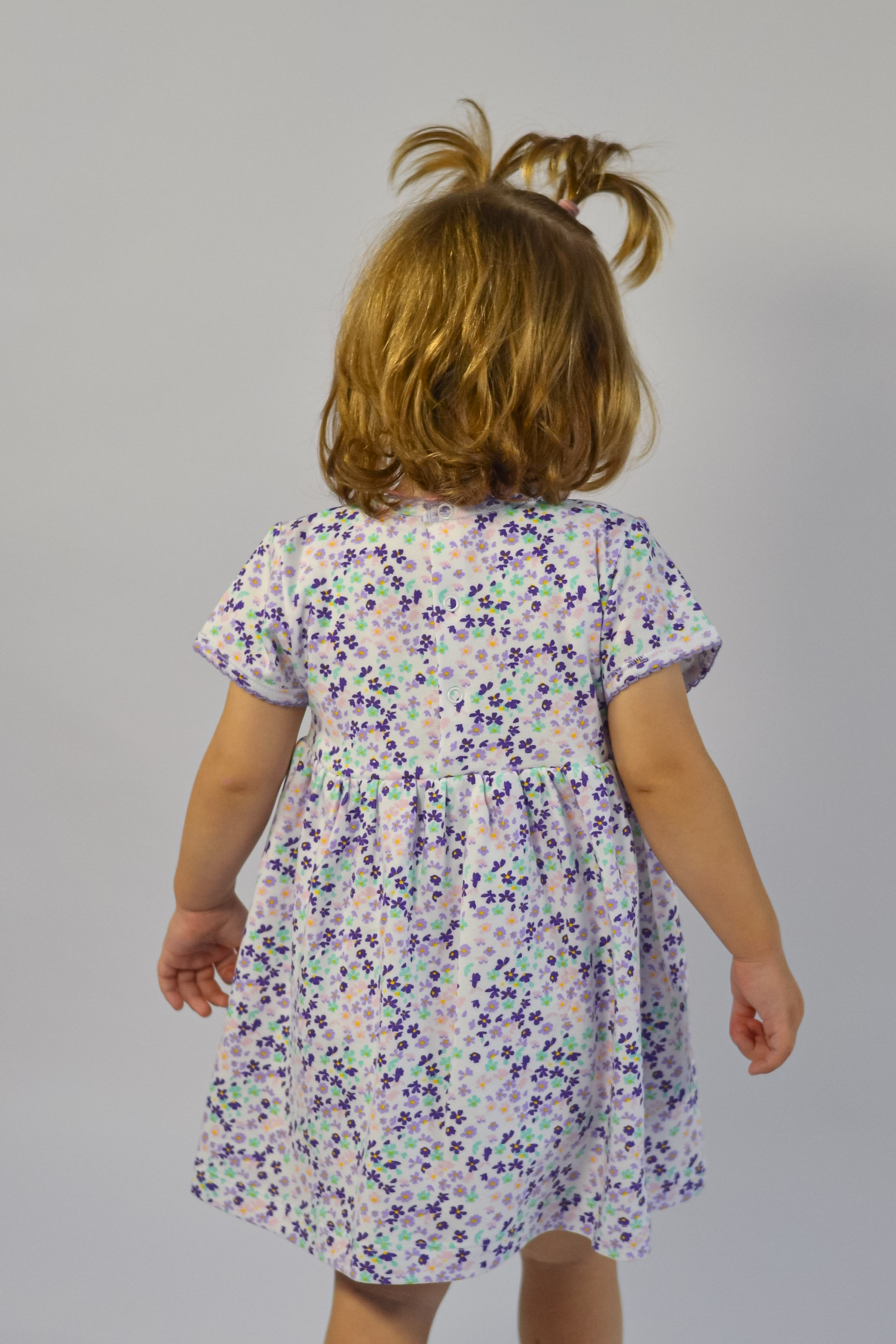 Боди-платье с повязкой на голову Шустрая пчелка 701002Кроше/Цветочки - фото 2