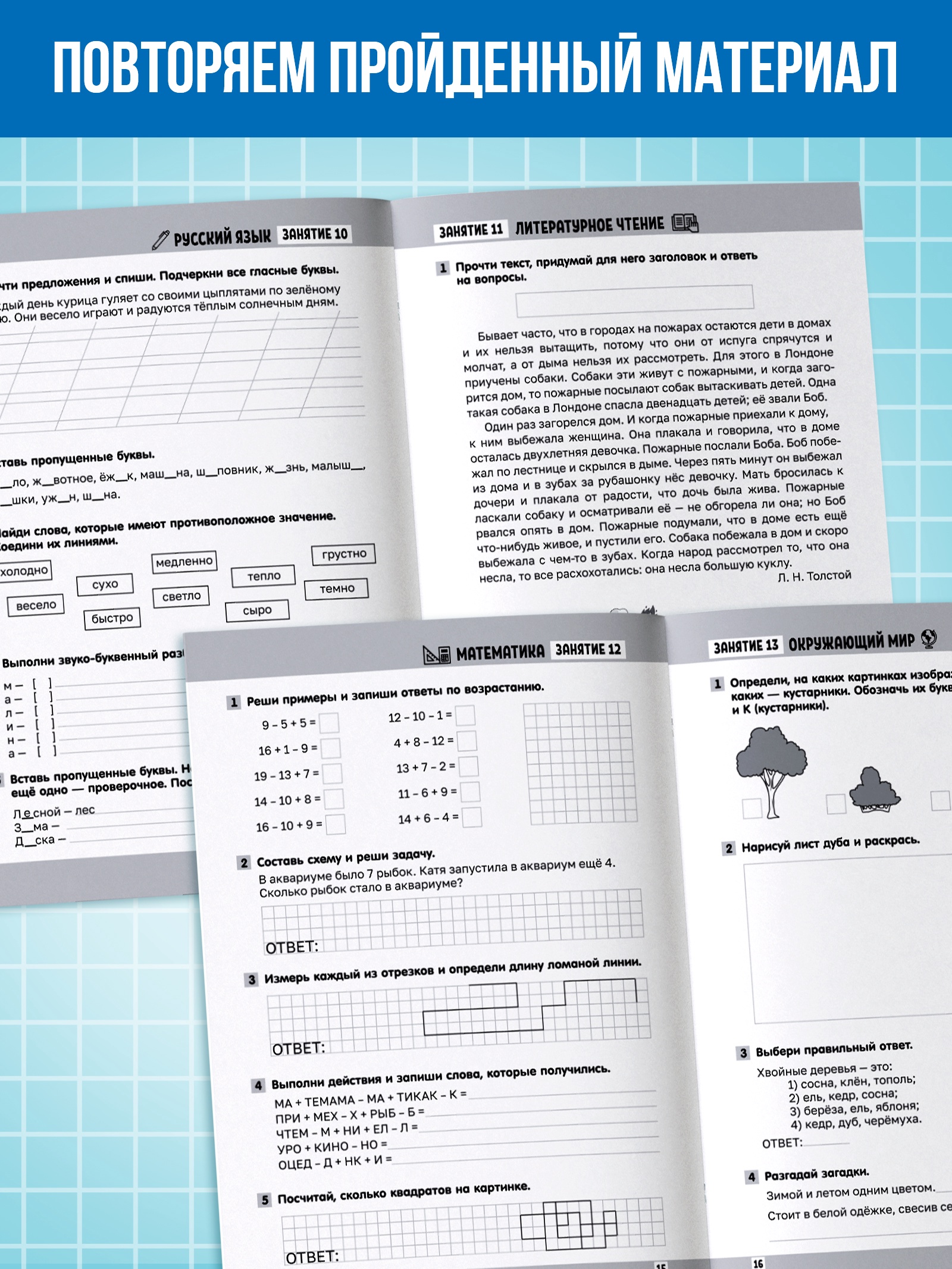 Тренажёр Буква-ленд Сборник летних заданий за курс 1 класса 100 страниц - фото 6