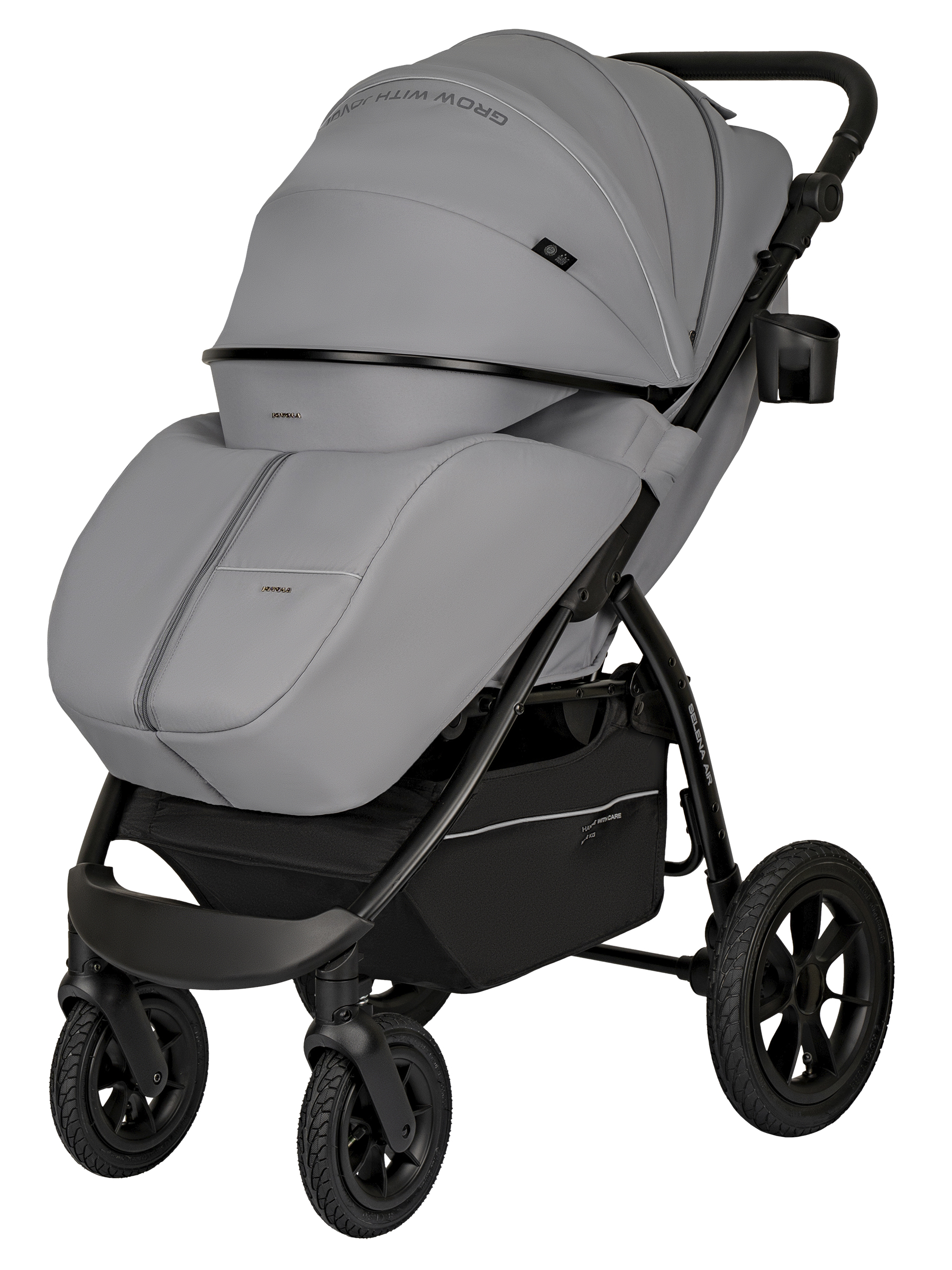 Коляска прогулочная JOVOLA SELENA Air 2025 с сумкой серый - фото 22