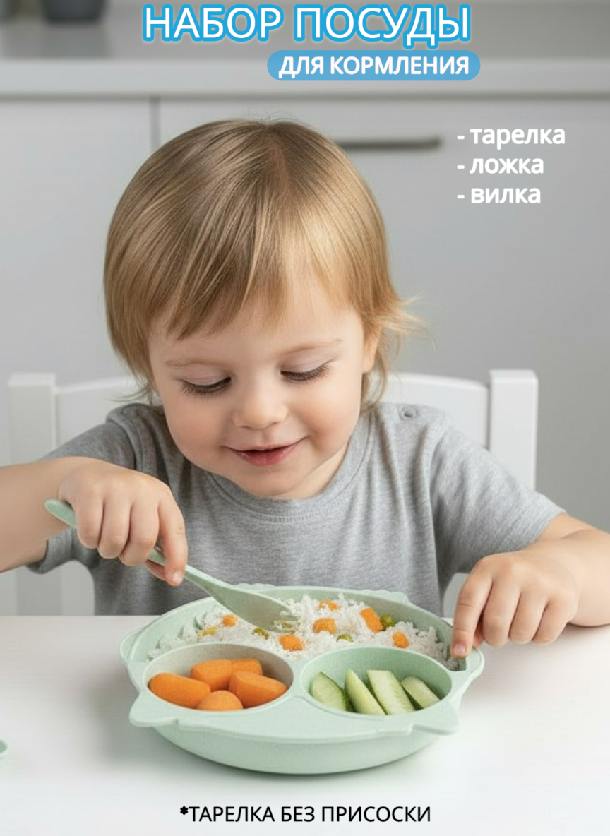 Набор посуды Добрый Филин Совушка 4 предм. - фото 1