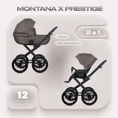 Коляска 2в1 Riko Basic Montana X Prestige коричневый