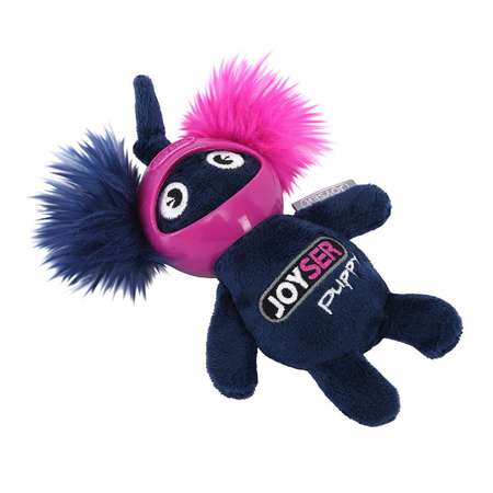 Игрушка для собак JOYSER Puppy Белка в резиновом шлеме с пищалкой S 14см Синяя