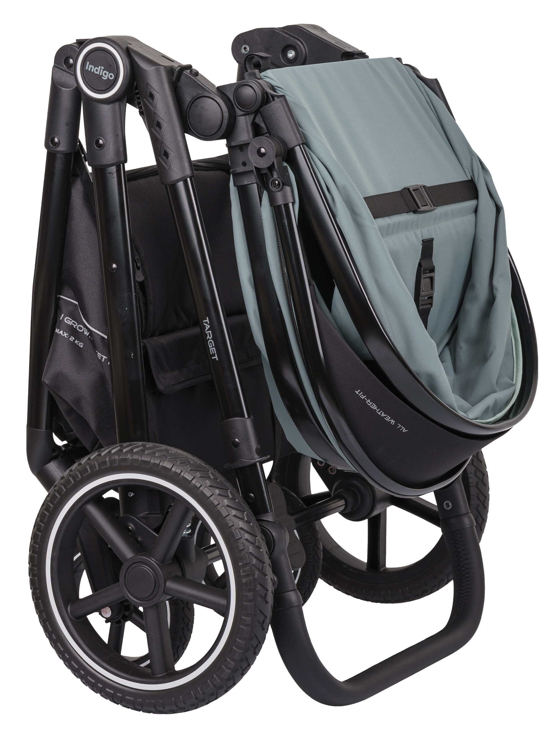 Коляска трансформер Indigo TARGET 3в1 зеленый - фото 35