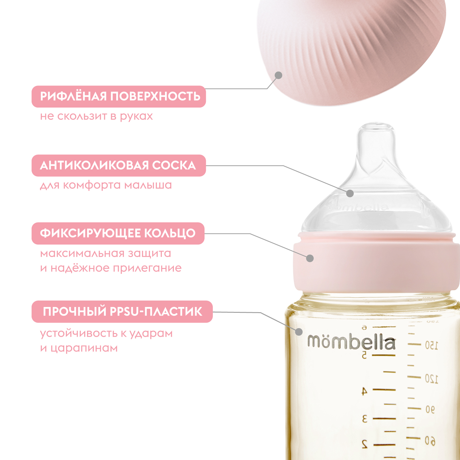 Бутылочка Mombella Anti-Colic 180 мл - фото 3