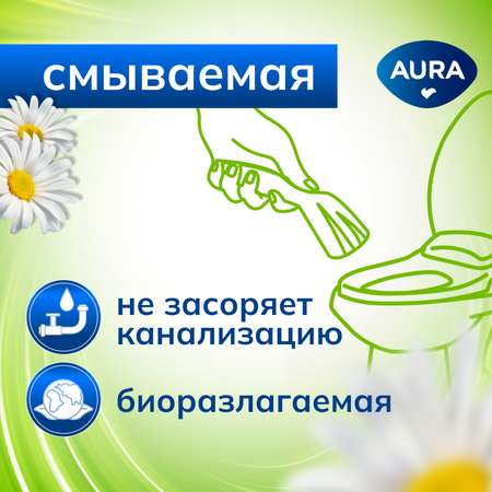 Влажная туалетная бумага AURA 4 упак. 72 шт.