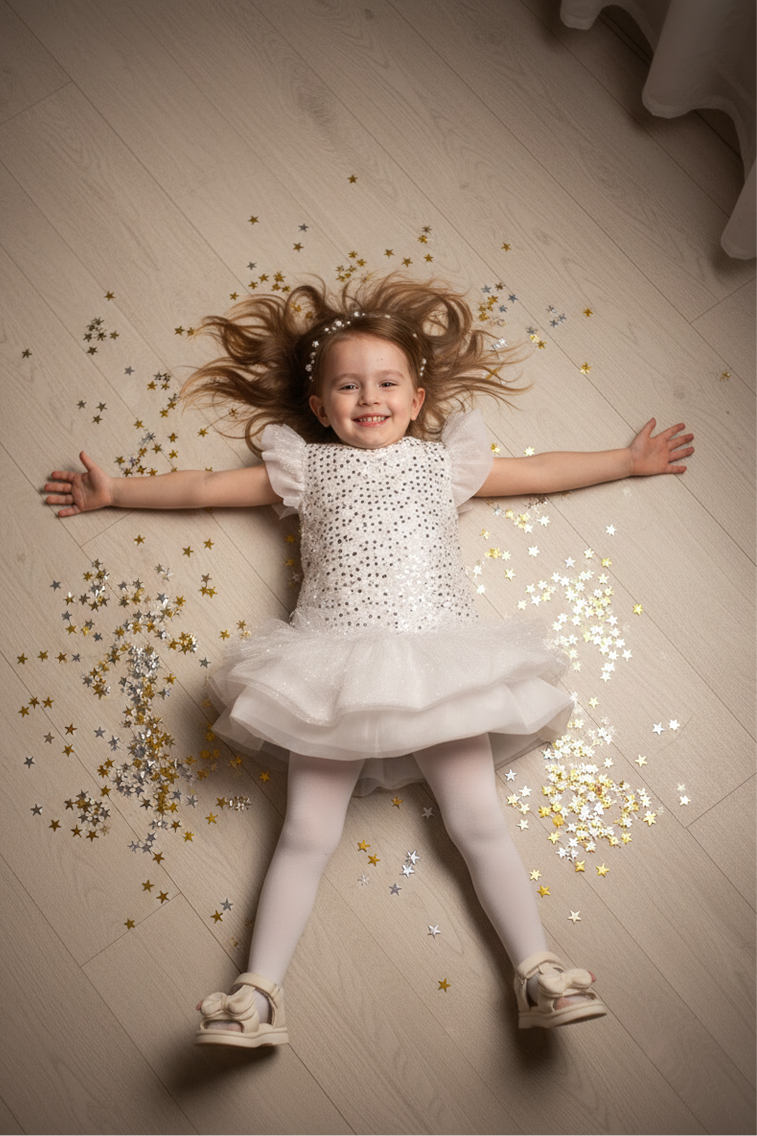 Платье Minilik Платье.Снежинка.Белый - фото 1