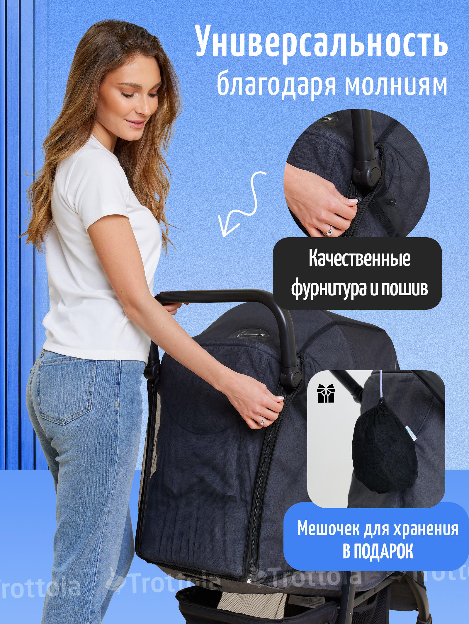 Сетка от насекомых Trottola черный Т170/черная - фото 5