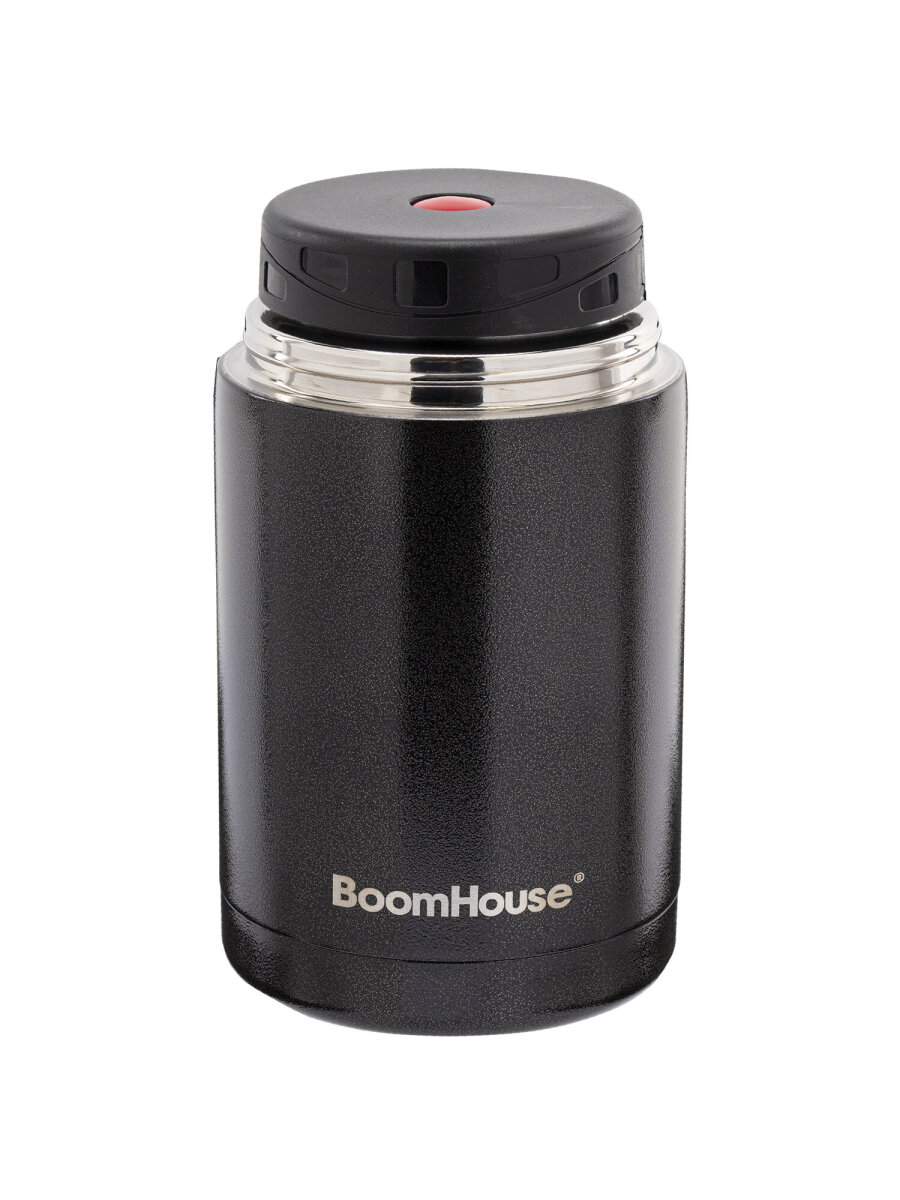 Термос BoomHouse для чая кофе еды 1 литр с широким горлом и ручкой походный - фото 5