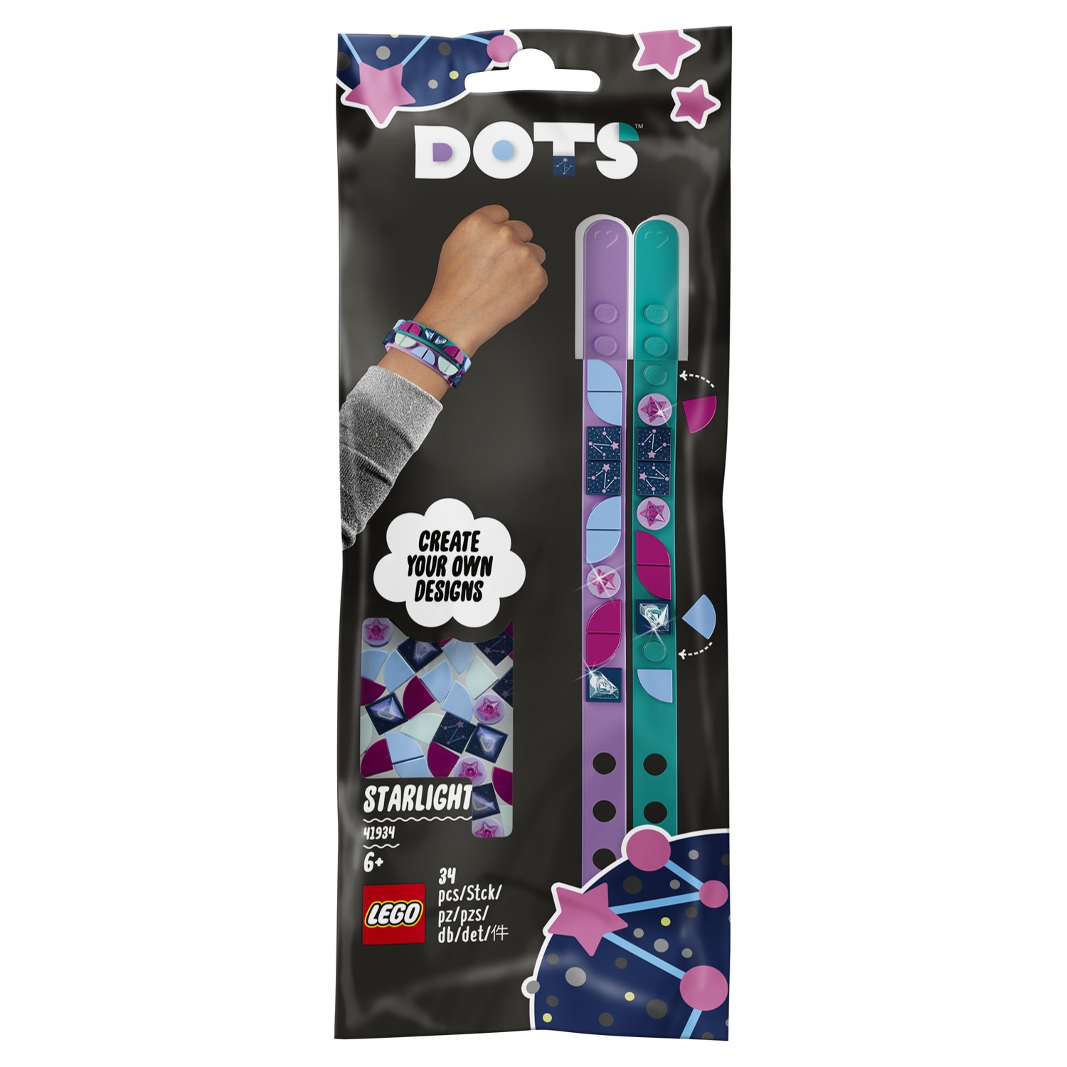 Конструктор LEGO DOTS Браслет Звёздное небо блочный - фото 2