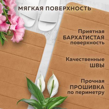 Коврик Лайма для ванной и туалета противоскользящий комплект